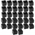 32 Pack Black Chair Leg Caps Square Floor Protectors Rubber Furniture Table Feet Covers W