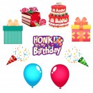 9 Packs Happy Birthday Yard Sign 16" Waterproof Birthday Yard Decorations With Stakes Out