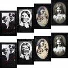 4 Pack Halloween Horror Portrait Decorations Spooky Photo Frame 3D Changing Face Scary Pi