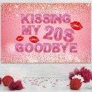 Kissing My 20S Goodbye 30Th Birthday Backdrop Banner Decorations 30 Years Old For Women B