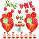 Strawberry 1St Birthday Party Decoration Set Strawberry Sweet One Banner For Strawberry F