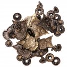 10 Set Antique Snaps Button Bronze Vintage Metal Snap Leather Fastener Clasp Sewing Snaps