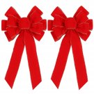 2 Pack Red Christmas Bows Outdoor Decorations,12