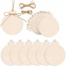50Pcs Diy Christmas Wooden Ornaments Unfinished, 4.5"" Large Natural Wood Slices Predrille