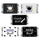 60 New Graduation Cap Party Class Of 2023 Miniatures Candy Bar Wrapper, (Set Of 60) Mini