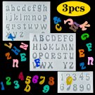 3Pcs Mini Letter Resin Molds - Small Silicone Number Alphabet Epoxy Casting Mold For Diy