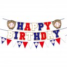 Happy Birthday Banner For Baseball Birthday Decorations, Sports Theme Birthday Party Supp