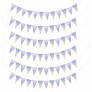 98Ft Pennant Banner 72Pcs Triangle Flags Paper Pennant Bunting Garland Glitter Striped Wa