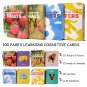 Colorful Flash Card For Toddler, Baby Cognitive Cards . 50 Pcs 100 Pages With Rings Early