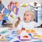 Colorful Flash Card For Toddler, Baby Cognitive Cards . 50 Pcs 100 Pages With Rings Early