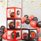 Graduation Party Decorations 2023 4Pcs Red Black Balloon Boxes With 