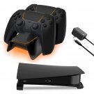 Ps5 Horizontal Stand With Controller Charger, Playstation 5 Charging Station With Led Ind