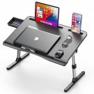 Laptop Bed Tray Table, Adjustable Laptop Desk For Bed, Portable Pvc Leather Desktop Lap D