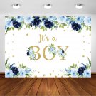 Navy Blue Baby Shower Backdrop For Boy'S Baby Shower Party Decorations Photography Backgr