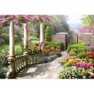 9X6Ft Spring Beautiful Garden Photography Backdrop Vintage Garden Architecture Pillars Bl