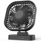 6'' Desk Fan With Timer, Usb Or Aa Battery Operated Fan, 3 Speeds, Extra Quiet, 7-Blade D