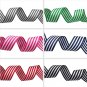 Blue And White Striped Ribbon,Blue Taffy Grosgrain Ribbon 1 Inch Christmas Gift Wrap Ribb
