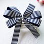 Blue And White Striped Ribbon,Blue Taffy Grosgrain Ribbon 1 Inch Christmas Gift Wrap Ribb