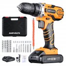 Cordless Drill Set, 21V Max Lithium-Ion Cordless Power Drill, 0-350 Rpm/0-1400 Rpm Variab