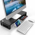 Desk Monitor Stand With Drawer, Width Adjustable Monitor Riser With Storage,Laptop And Co