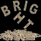 37 Pieces Bling Rhinestone Letter Stickers Alphabet Number Symbol Crystal Self-Adhesive S