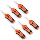 6Pcs Pruning Shears,Trimming Scissors, Blades Gardening Hand Pruning Snips Titanium Coate