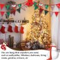 40 Feet Christmas Fabric Pennants Banner Triangle Flag Vintage Christmas Bunting 42 Piece