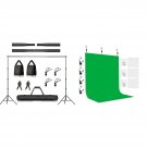 8.5X10Ft Photo Backdrop Stand With 8.5X9.5Ft Green Screen Backdrop Kit, Wall Mountable Po