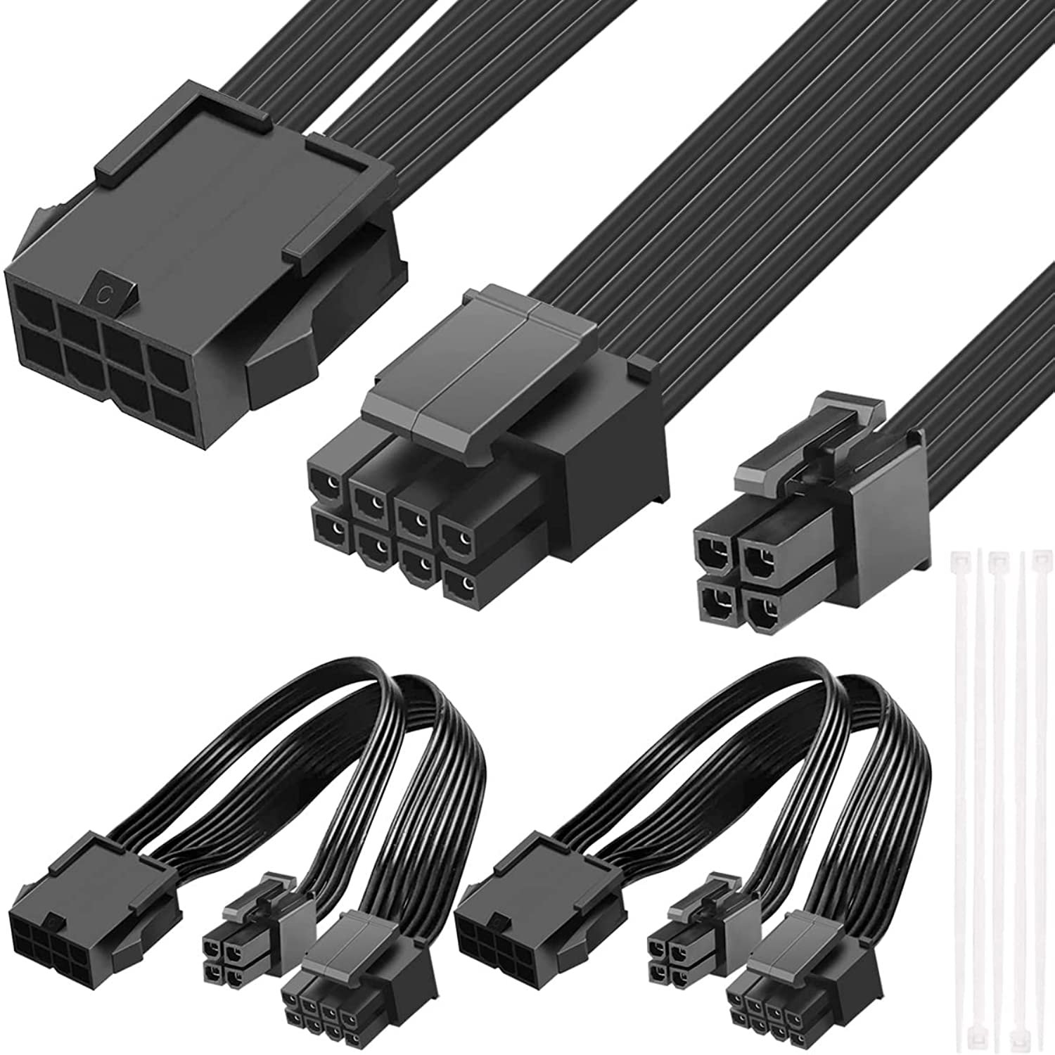 Eps12V Cpu 8 Pin Female To Cpu Atx 8 Pin And 4 Pin Male Power Supply