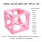 12 Holes Plastic Balloon Sizer Box Cube, Pink Collapsible Balloon Size Measurement Tool F