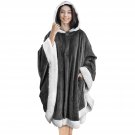 Angel Wrap Hooded Blanket | Poncho Blanket Wrap With Soft Sherpa Fleece | Wearable Blanke