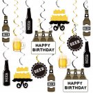 Beer Birthday Party Hanging Decorations, Cheers And Beers Happy Birthday Party Hanging Sw