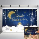 Twinkle Twinkle Little Star Photography Backdrop Golden Moon Glitter Star Baby Shower Bir