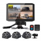 Upgrade 4Ch Truck Dash Camera 360 Dvr Dash Cam Recorder Vehicle Backup Camera 1080P Front