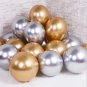 12Inch 50Pcs Latex Metallic Chrome Balloon Gold Silver Shiny Thicken Balloon For Wedding