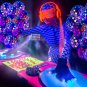 50 Pieces Neon Glow Balloons Neon Stars Glow In Blacklight Black Light Fluorescent Mini S