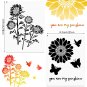 6 Pieces Sunflower Stencil Kit You Are My Sunshine Stencil Family Tree Butterfly Stencil