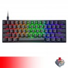 Dk61Se Wired 60% Percent Mechanical Keyboard, Rgb Backlit, 61 Anti-Ghosting Keys Ultra-Co