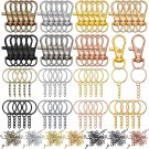 280 Pieces Key Chain Rings Kit Including 35 Pieces Swivel Lobster Clasp Keychain 35 Piece