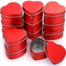 12 Pack Heart Shaped Candle Tin Sealed Empty Candle Jars With Lids Candle Containers Maki