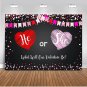 Gender Reveal Backdrops For Valentine'S Day Theme Baby Shower He Or She Gender Reveal Bab