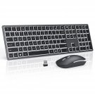 seenda Wireless Backlit Keyboard and Mouse Combo, 2.4G USB Silent Keyboard and Mouse Rech