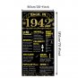 80Th Birthday Black Gold Party Decoration, Back In 1942 Door Banner 80 Year Old Birthday 