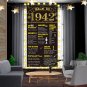 80Th Birthday Black Gold Party Decoration, Back In 1942 Door Banner 80 Year Old Birthday 