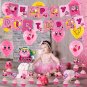 82 Pcs Kirby-Star Theme Birthday Party Decorations,Party Supply Set For Kids With 1 Happy
