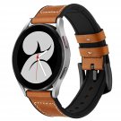 Leather Silicone Band Compatible With Samsung Galaxy Watch 4 Bands,20Mm Watch Band Replac