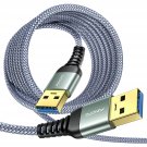 10Ft Usb 3.0 A To A Male Cable,Usb 3.0 To Usb 3.0 Cable [Never Rupture] Usb Male To Male 