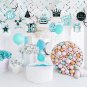 30 Pieces 16Th Birthday Hanging Swirl Decorations, Teal Silver Black Blue Turquoise Happy