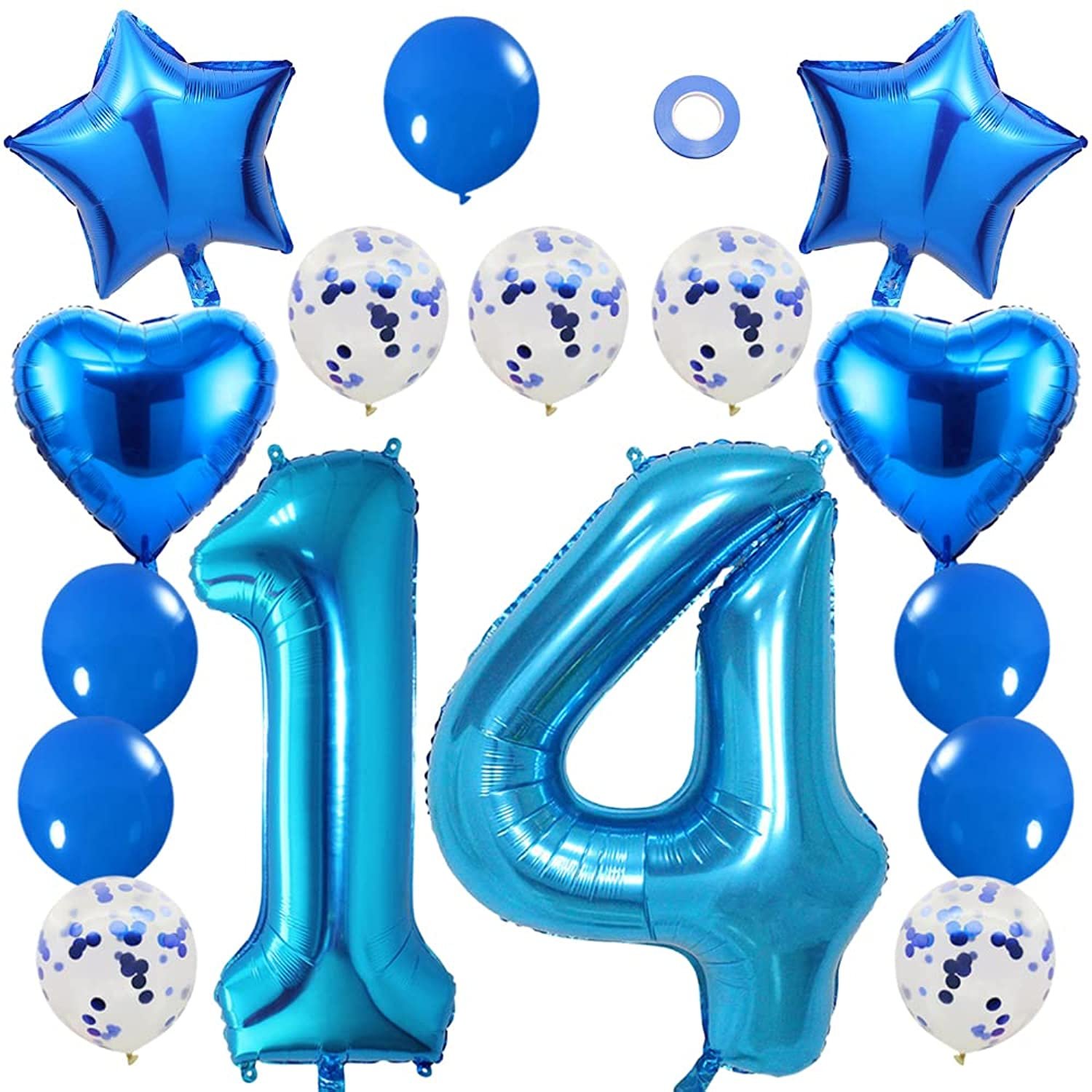 40"" 14Th Number Balloon Mylar Balloon 18