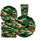 Serves 30 | Complete Party Pack | Camouflage Party Supplies | 9"" Dinner Paper Plates | 7""